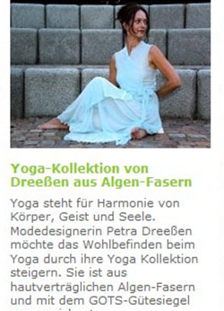 msn Yoga-Kollektion von Dreeßen aus Algen-Fasern