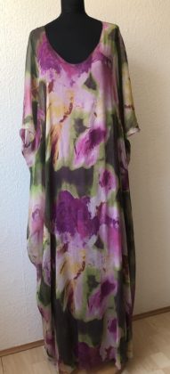 kleid blumen lang v ausschnitt 